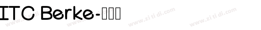 ITC Berke字体转换